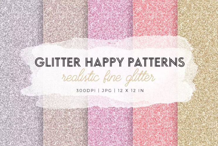 Realistic Happy Glitter Background