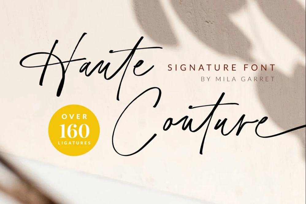 Signature Style Wedding Fonts