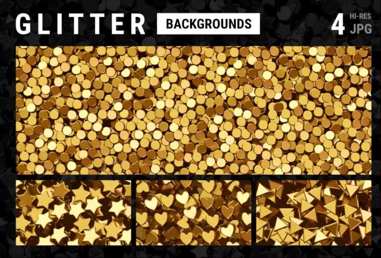 Simple Golden Glitter Background