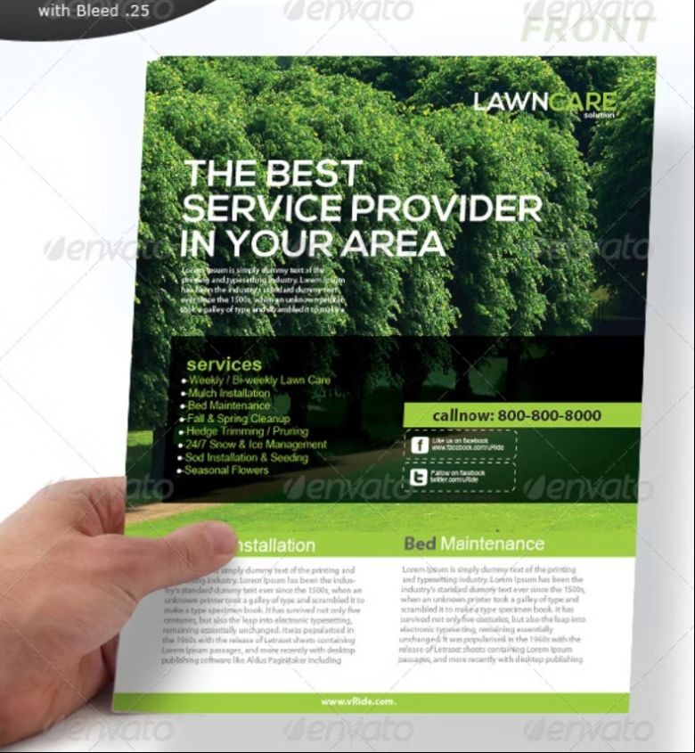 Simple Lawn Care Business Flyer