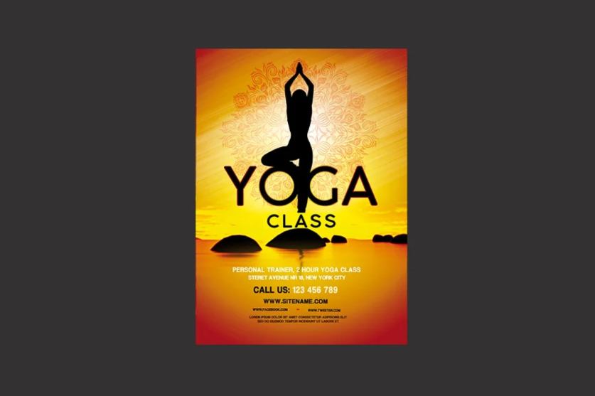 Simple Yoga Classes Poster Template