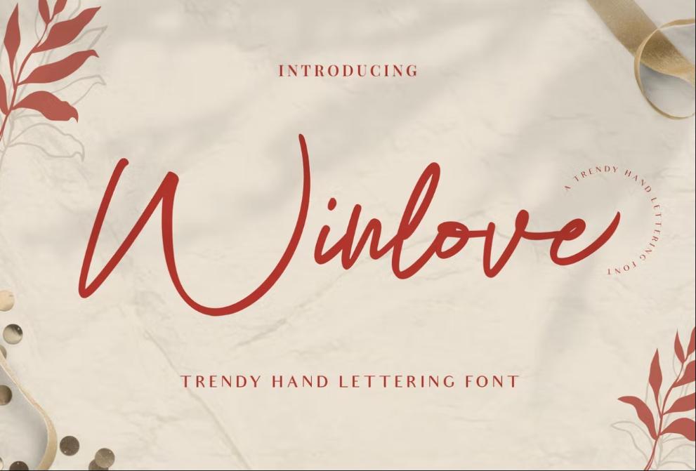 Trendy hand Lettering Style Fonts