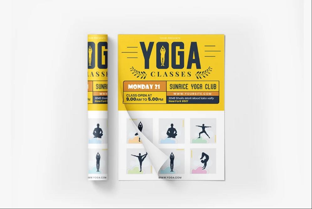 Yoga Classes Promotional Flyer Template