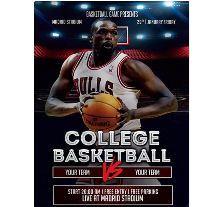 A4 Basketball Poster Design
