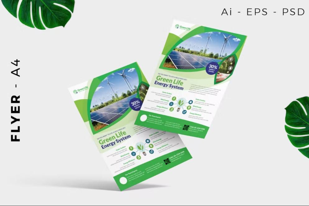A4 Green Energy Company Flyer