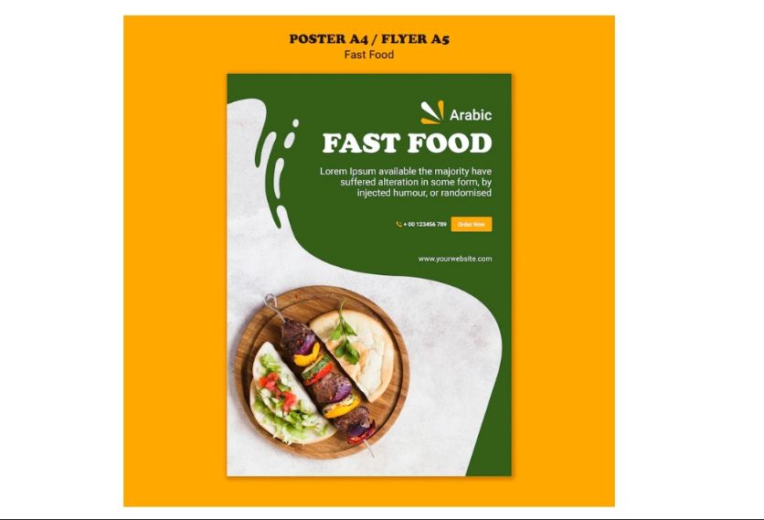 A4 and A5 Food Flyer Template