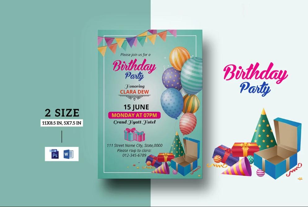 Birthday Party Poster Design