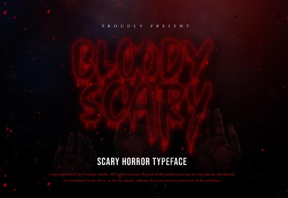 Bloody Scary Style Font