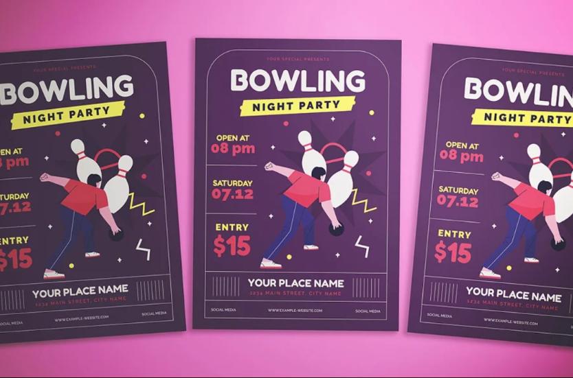 Bowling Night Party Flyer