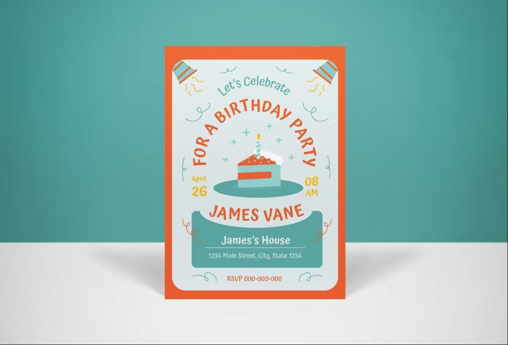 Cake on Flyer Template