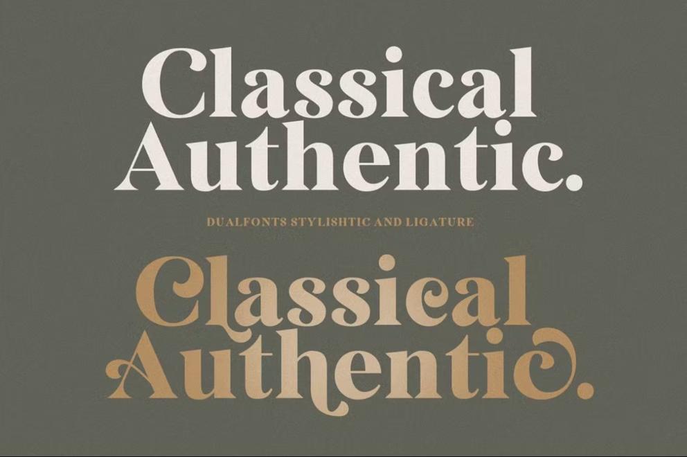 Classic Authentic Style Typeface