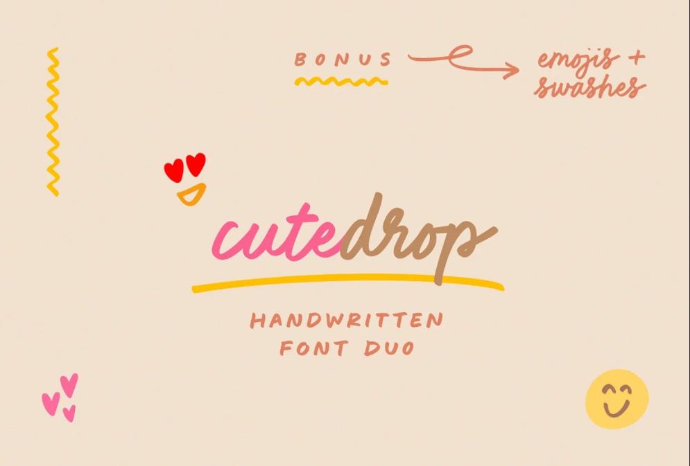 Cute Handwritten Typeface Design