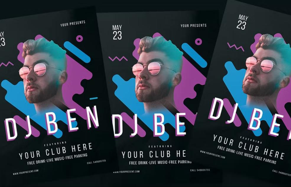 DJ Night Poster Design