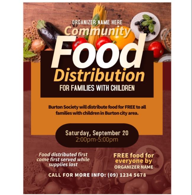 Food Distribution Poster Design