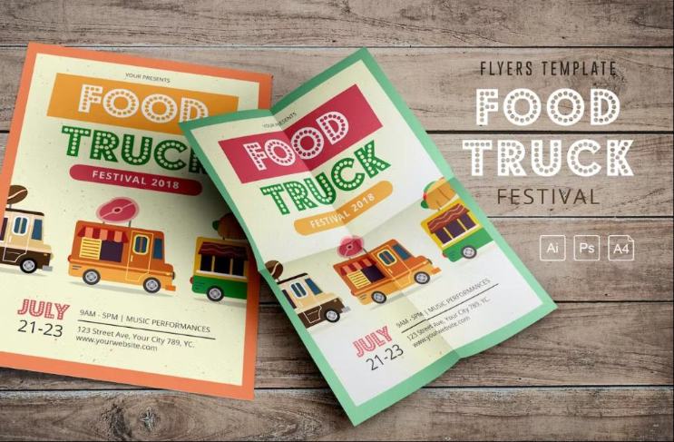 Food Truck Fest Flyer Design