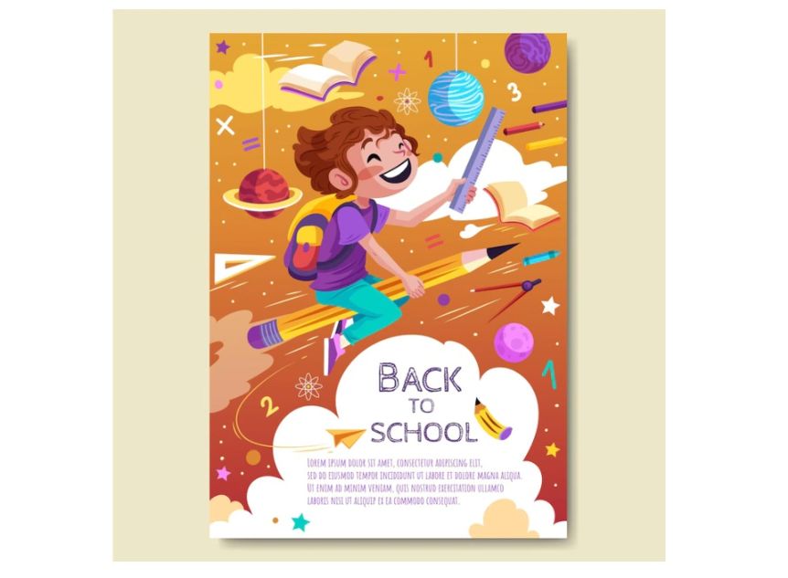 Free Back to School Illustration Poster