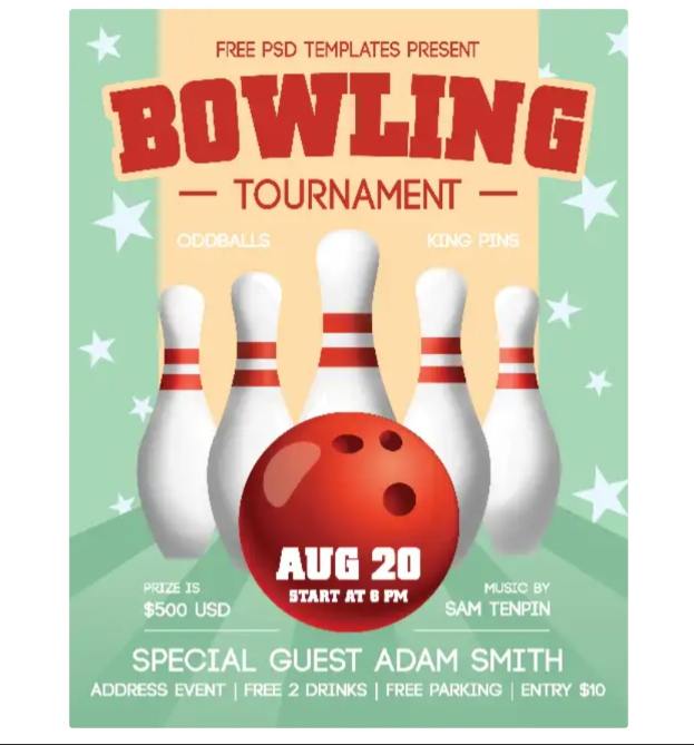 Free Bowling Game Poster
