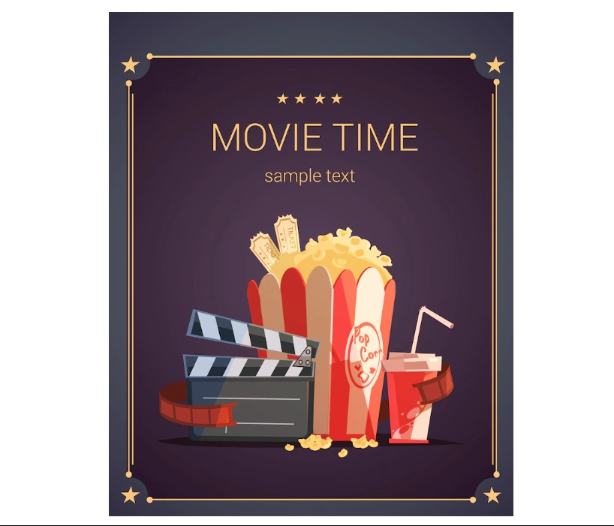 Free Movie Time Poster Design