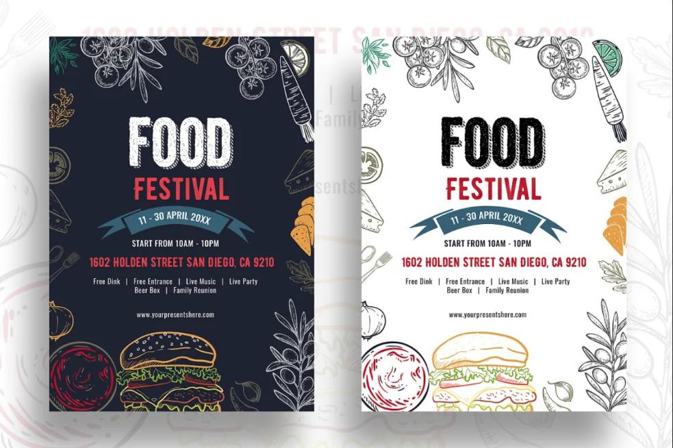 Fully Editable Food Poster Design