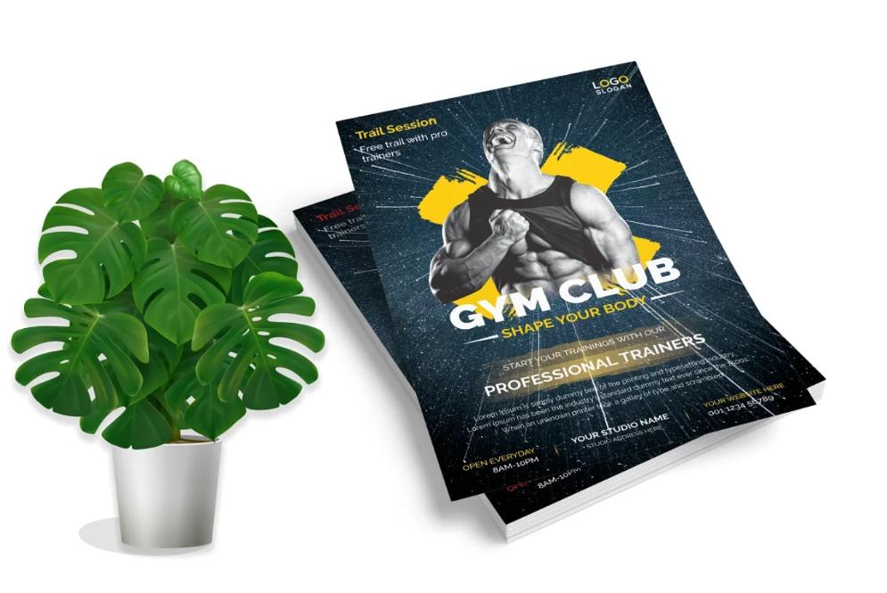 Fully Editable Gym Club Poster Template