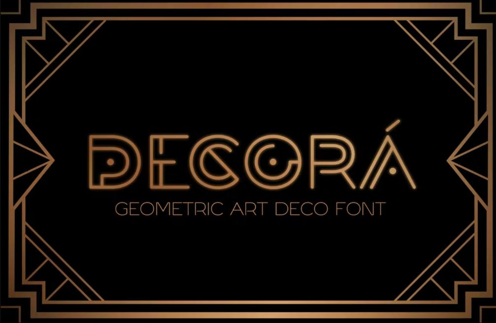 Geometric Art Deco Typeface