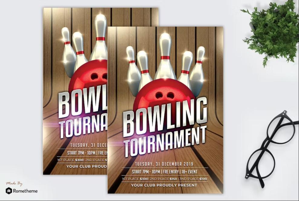 Glossy Style Bowling Flyer