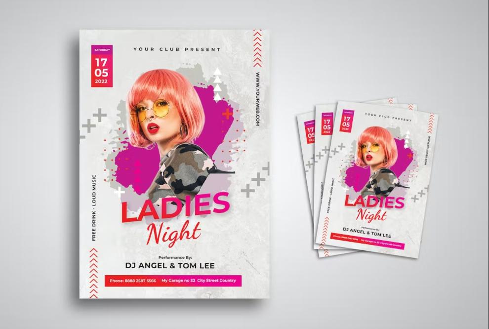 Layered Party Flyer Template