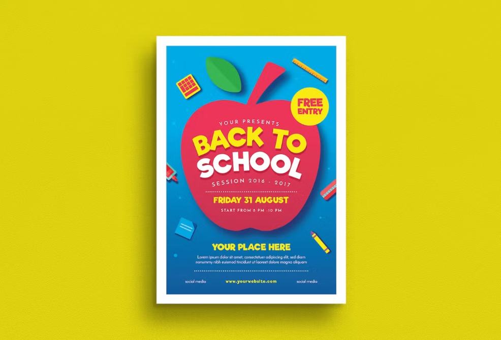Minimal Back to School Event Poster