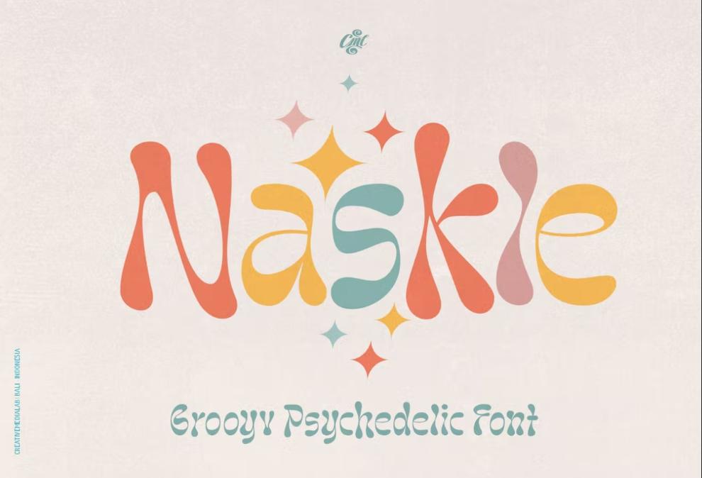 Psychedelic Style Wavy Font