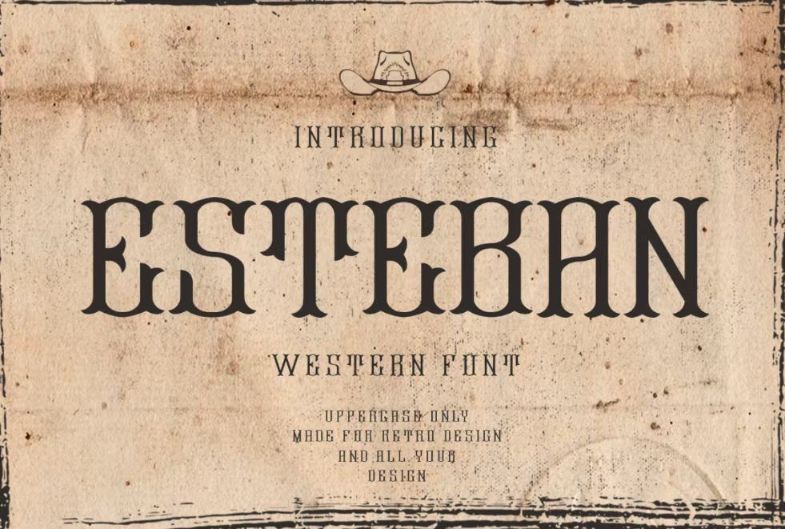 Retro Western Style Typeface