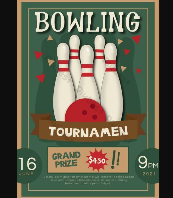 Simple Bowling Poster Design