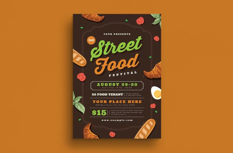Street Food Festival Flyer Design