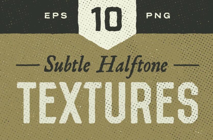 10 Subtle Halftone Textures Set
