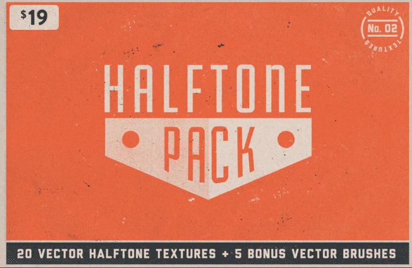 20 Vector Halftone Textures Pack