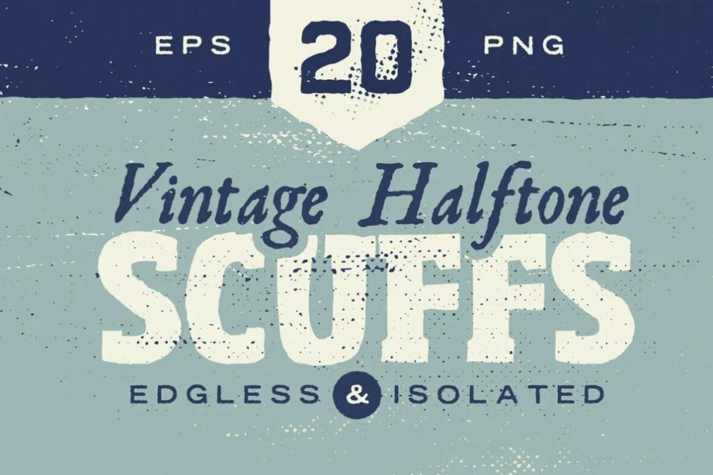 20 Vintage Halftone Textures Pack