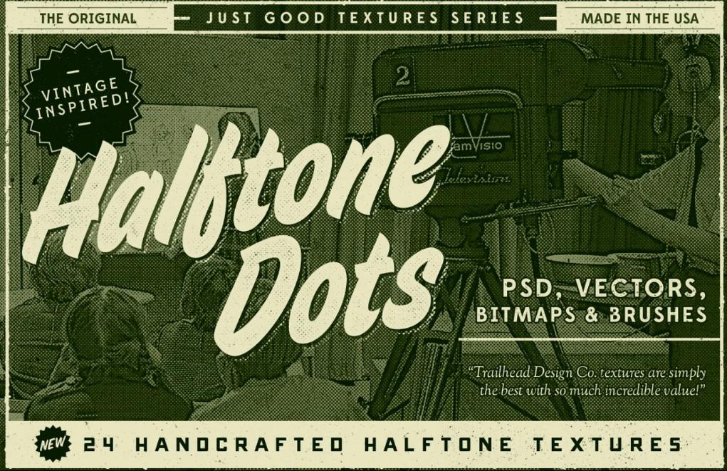 Distressed Halftone Dots Textures