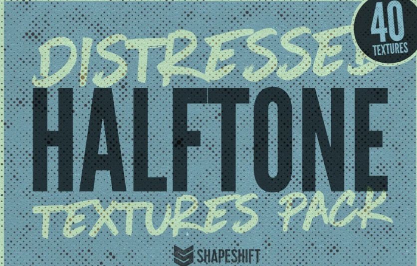 Distressed Halftone Textures Pack