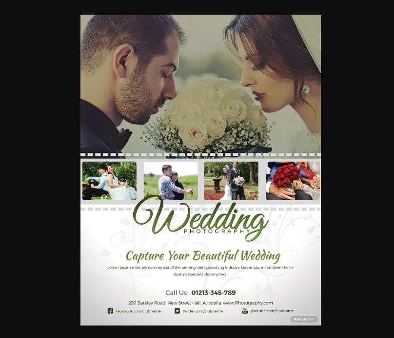 Free Customizable Wedding Photography Flyer