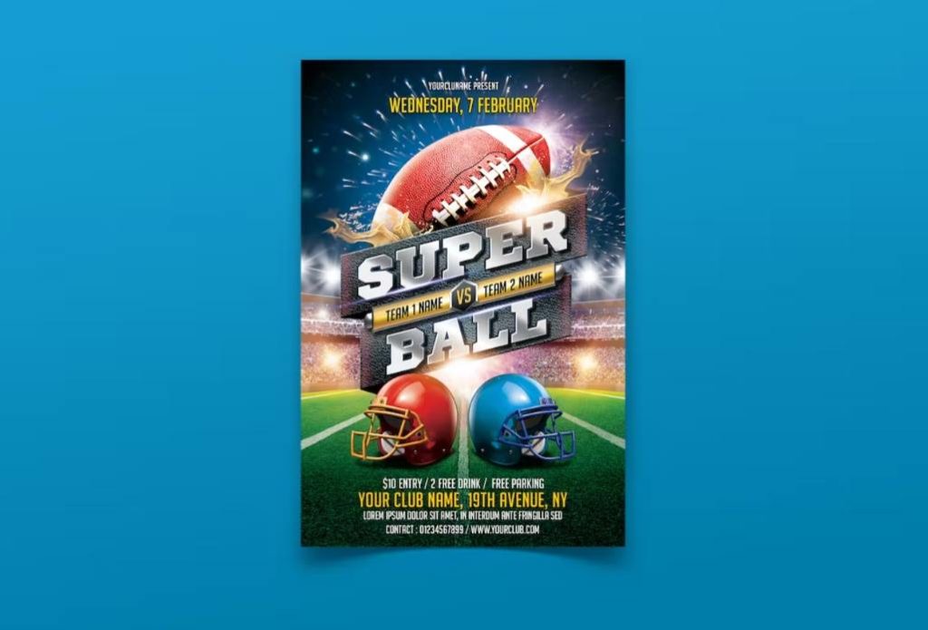 Super Bowl Game Flyer