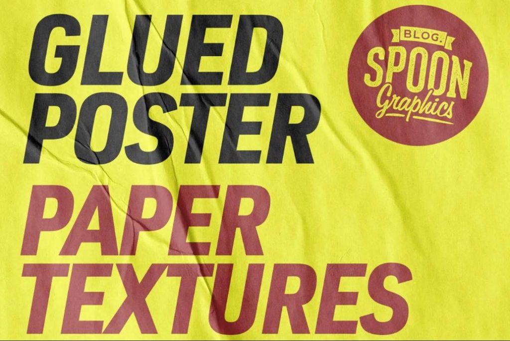 10 Glued Poster Paper Textures