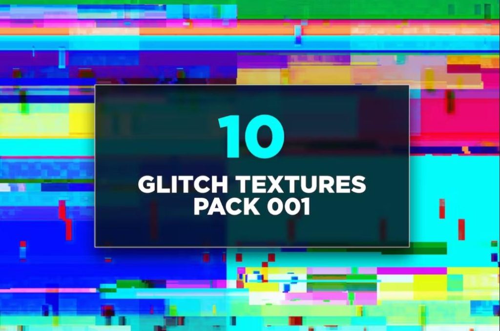 10 Unique Glitch Textures Set