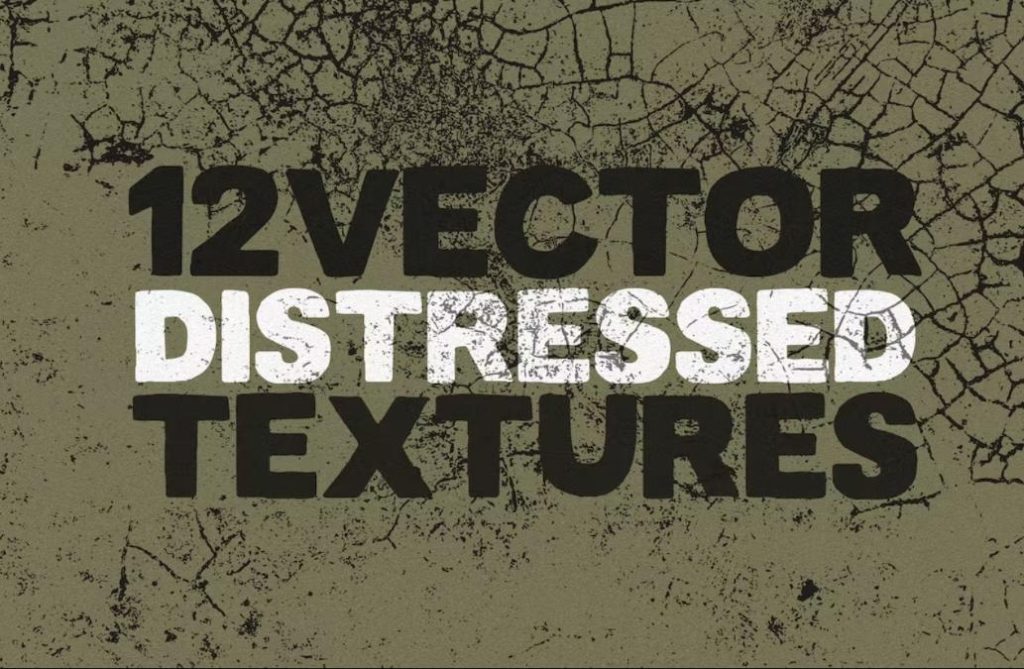 12 Distressed Vectors Set