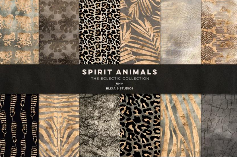 12 Spirit Animal Textures Set