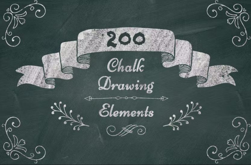 200 Unique Chalk Elements
