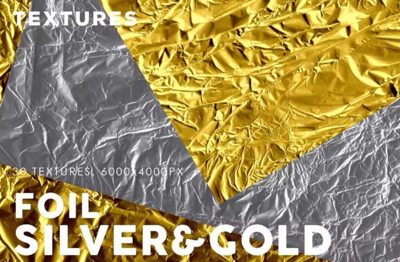 30 Gold and Silver Textures Set