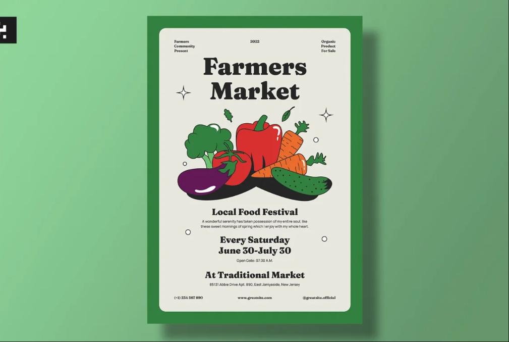 A4 Local Food Flyer Templates