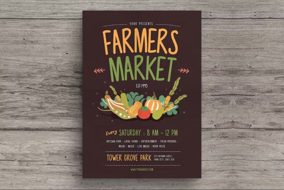 A4 farmers Marketing Flyer Design