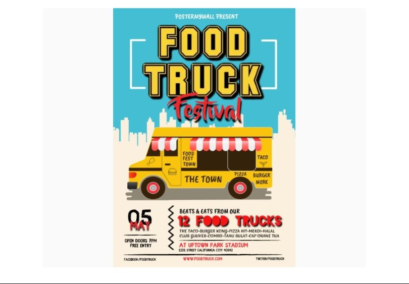 A5 Food Festival Flyer Design
