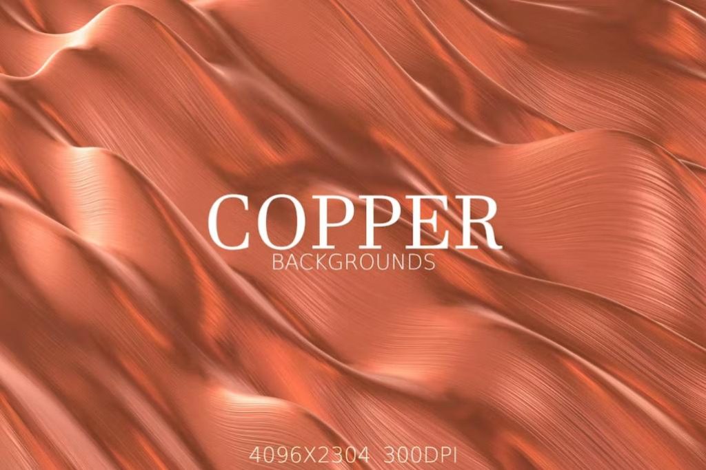 Brushed Copper Metal background