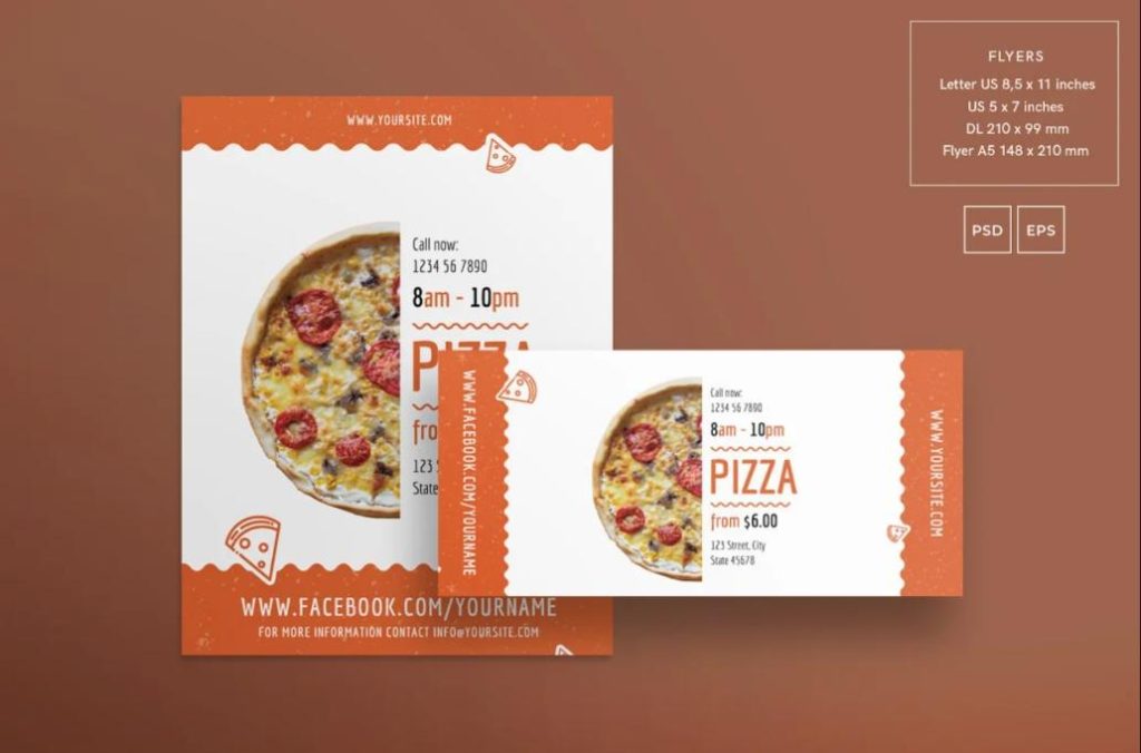 Classy Style Pizza Flyer Design